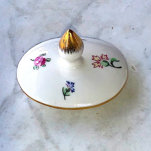 GRACE’S TEAWARE CREAMER & SUGAR BOWL SET ELEPHANT FLOWERS GOLD TRIM - Picture 11 of 14